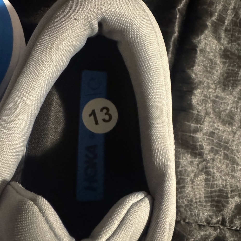 Hoka Men's Gray and Blue Athletic Shoes - Picture 2 of 4